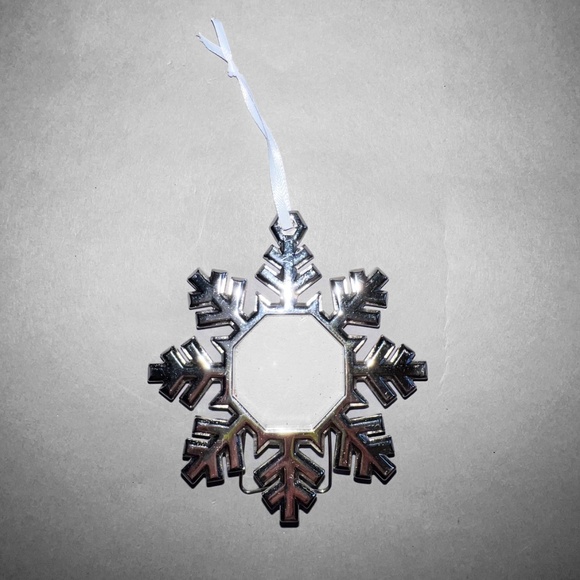 Set of 2 Snowflake Photo Ornaments - Picture 2 of 4
